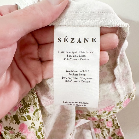 Sezane Rome Shorts Peonies Pink Green Floral Size 38 US 6 - Picture 6 of 9